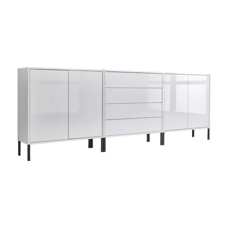 Sideboard Mailand 5 B: 237 Cm Weiß