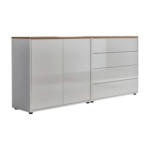 Möbelix Sideboard Mailand3b:158cm Weiß/eiche