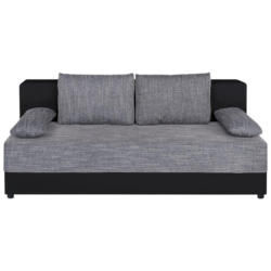 Schlafsofa mit Bettkasten Lucy Schwarz/Grau