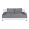 2-Sitzer-Sofa Lucy mit Schlaffunktion Grau/Wei&szlig;