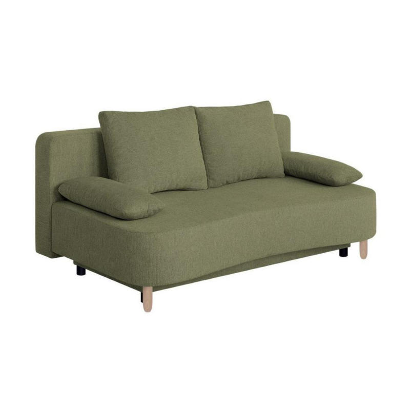 Schlafsofa mit Bettkasten Lara Olivgrün