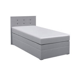 Boxspringbett mit Bettkasten Siam Twist 90x200 cm Grau