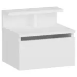 M&ouml;belix Nachtk&auml;stchen Wei&szlig; H: 35 cm, Hades