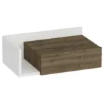 Möbelix Nachtkästchen, Walnuss Dekor Weiß, H: 21,4 Cm, Hephaistos