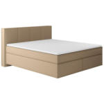 Möbelix Boxspringbett mit Topper Delia 180x200 cm Hellbraun