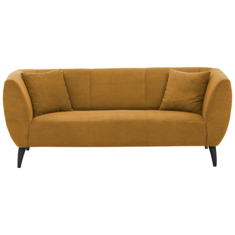 3-sitzer-sofa Colori Goldfarben, Rücken Echt