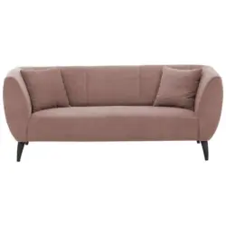 3-Sitzer-Sofa Colori Rosa Rücken Echt
