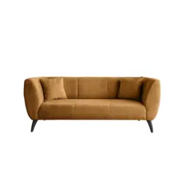 3-sitzer-sofa Colori Goldfarben, Rücken Echt