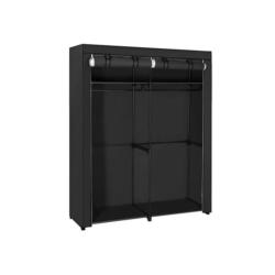 Stoffschrank B: 140 cm Schwarz