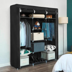 Stoffschrank B: 150 Cm Schwarz