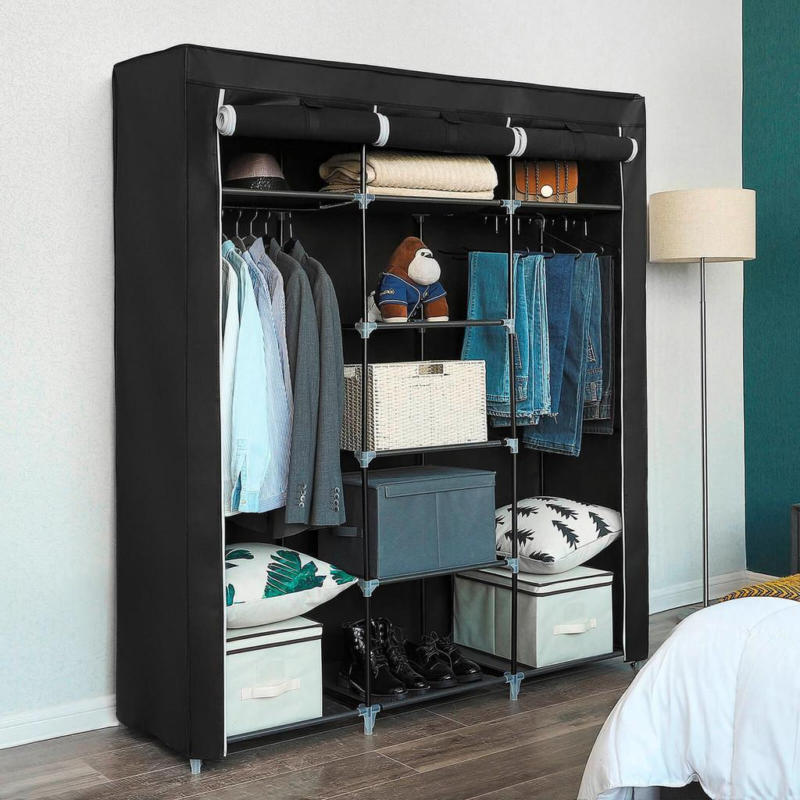 Stoffschrank B: 150 Cm Schwarz