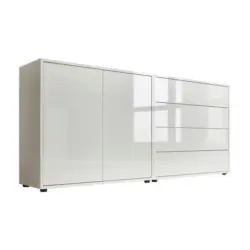 Sideboard Mailand 3 B: 158 Cm Weiß