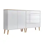 Möbelix Sideboard Mailand3 B:158cm Weiß/eiche