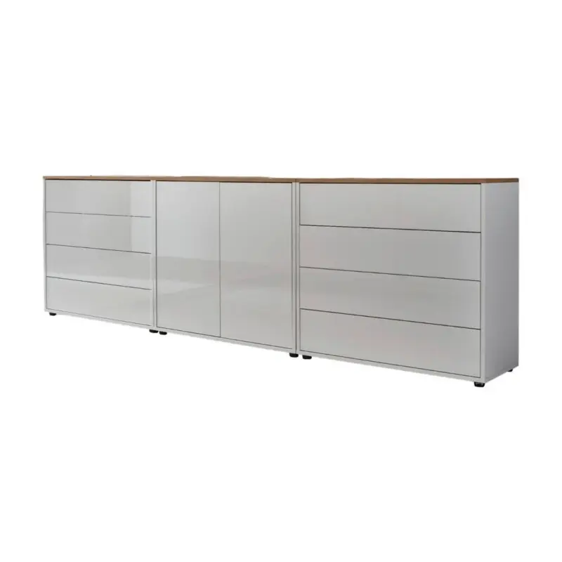 Sideboard Mailand4 B:237cm Weiß/eiche