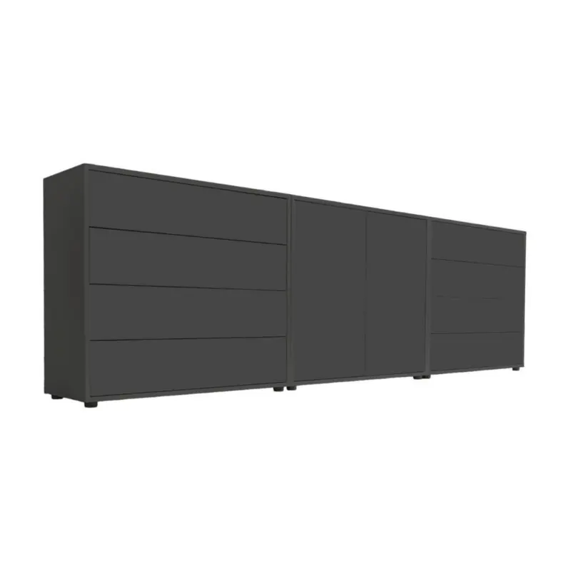 Sideboard Mailand 4 B: 237 Cm Anthrazit