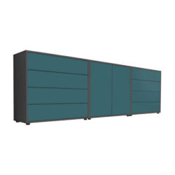 Sideboard Mailand 4 B: 237 Cm Petrol