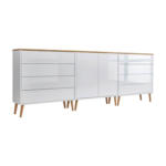 Möbelix Sideboard Mailand4 B:237cm Weiß/eiche