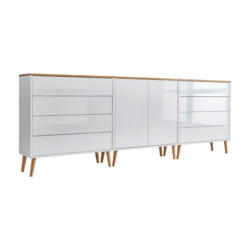 Sideboard Mailand4 B:237cm Weiß/Eiche