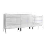 Möbelix Sideboard Mailand 4 B: 237 Cm Weiß