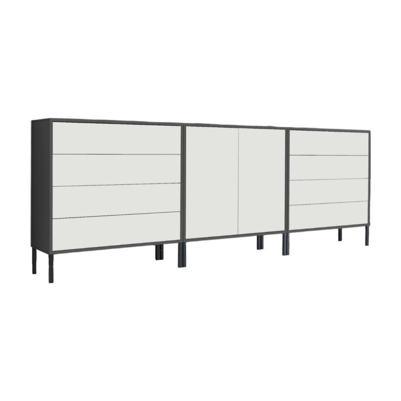 Sideboard Mailand4b:237cmanthrazit/weiß