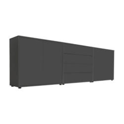 Sideboard Mailand 5 B: 237 Cm Weiß