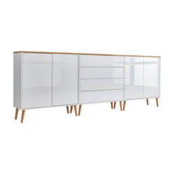 Sideboard Mailand5b:237cm Weiß/eiche