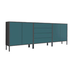 Sideboard Mailand 5 B: 237 Cm Petrol