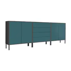 Sideboard Mailand 5 B: 237 Cm Petrol