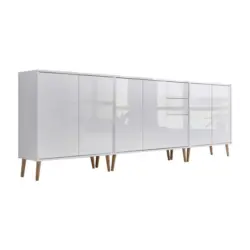 Sideboard Mailand 6 B: 263,5 Cm Weiß