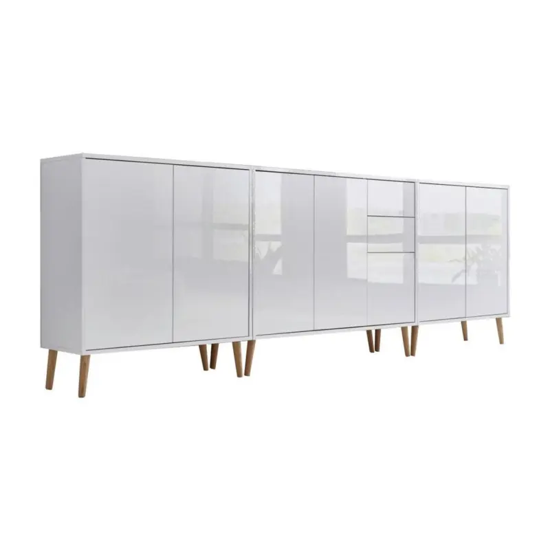Sideboard Mailand 6 B: 263,5 Cm Weiß