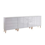 Möbelix Sideboard Mailand 7 B:263,5cm Weiß/ecihe