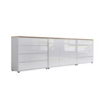 Möbelix Sideboard Mailand 8 B:263,5cm Weiß/eiche