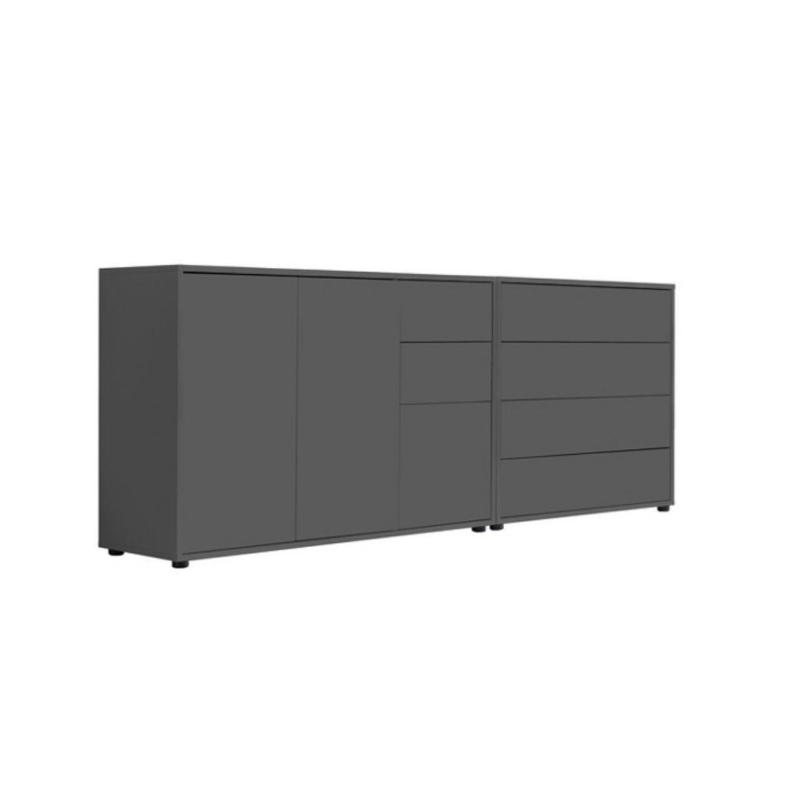 Sideboard Mailand 9 B: 184,5cm Anthrazit