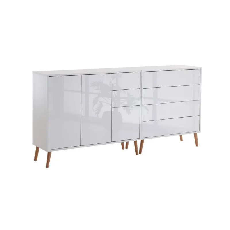 Sideboard Mailand 9 B. 184,5 Cm Weiß