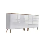 M&ouml;belix Sideboard Mailand 9 B:184,5cm Wei&szlig;/eiche