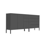 Möbelix Sideboard Mailand 9 B: 184,5cm Anthrazit