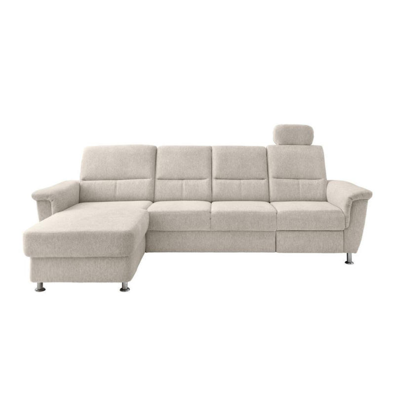 Ecksofa mit Relaxfunktion Parole Beige Chenille