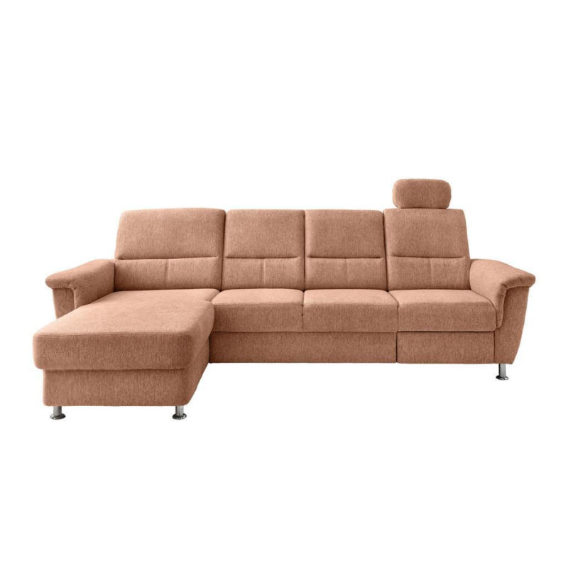 Ecksofa mit Relaxfunktion Parole Koralle Chenille