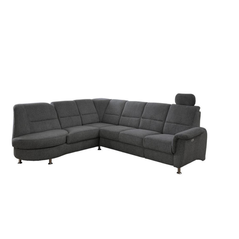 Ecksofa mit Relaxfunktion Parole Anthrazit Chenille