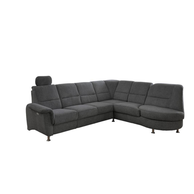 Ecksofa mit Relaxfunktion Parole Anthrazit Chenille