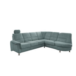 Ecksofa mit Relaxfunktion Parole Blau Chenille