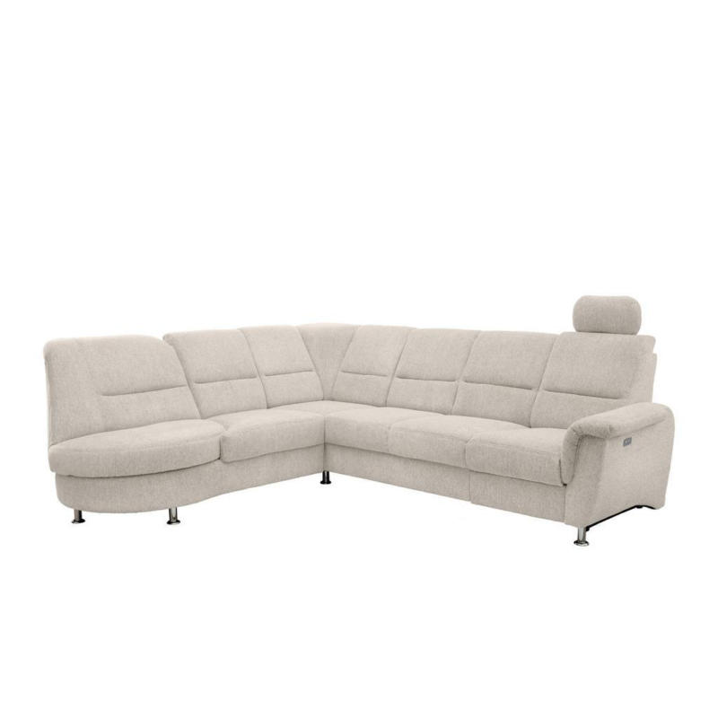 Ecksofa mit Relaxfunktion Parole Beige Chenille