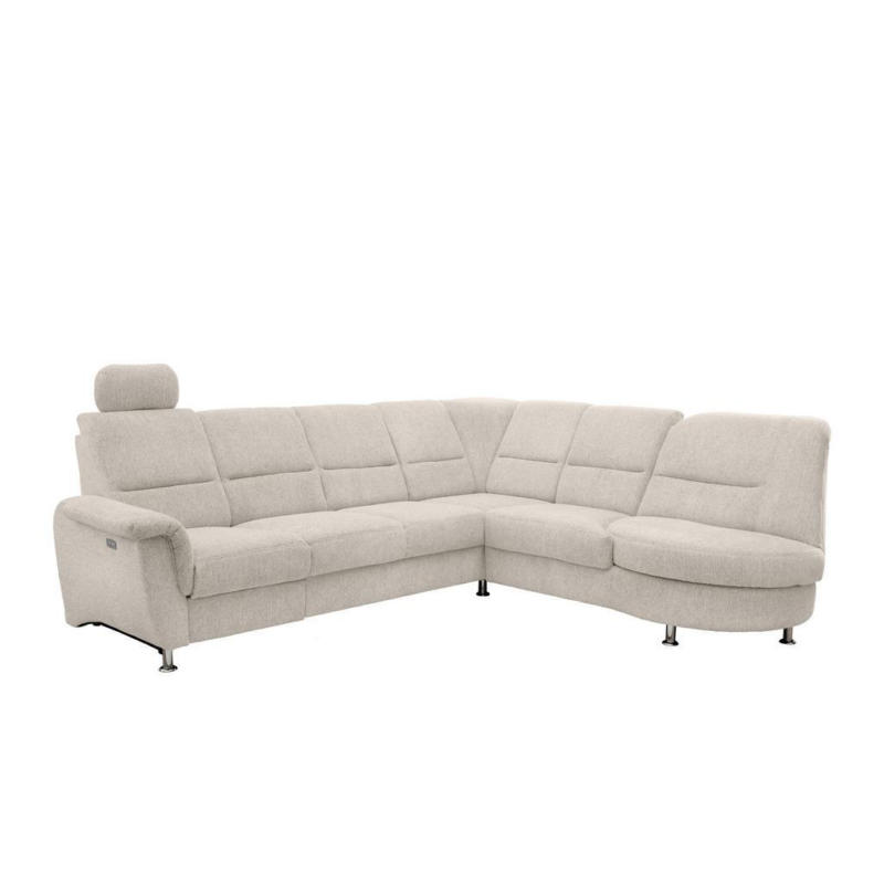 Ecksofa mit Relaxfunktion Parole Beige Chenille