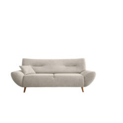 3-Sitzer-Sofa Chenille Beige Rücken Echt