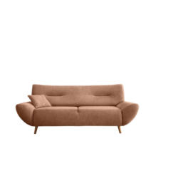 3-Sitzer-Sofa Chenille Koralle Rücken Echt