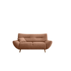 2-Sitzer-Sofa mit Zierkissen Drago Koralle B: 173 cm