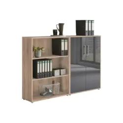Office Edition B:168cm Sonoma Eiche/anthrazit