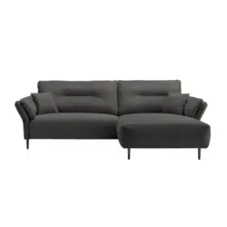 Ecksofa Piatelli Schwarz S: 269x172 Cm