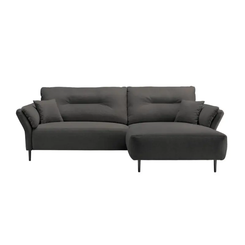 Ecksofa Piatelli Schwarz S: 269x172 Cm