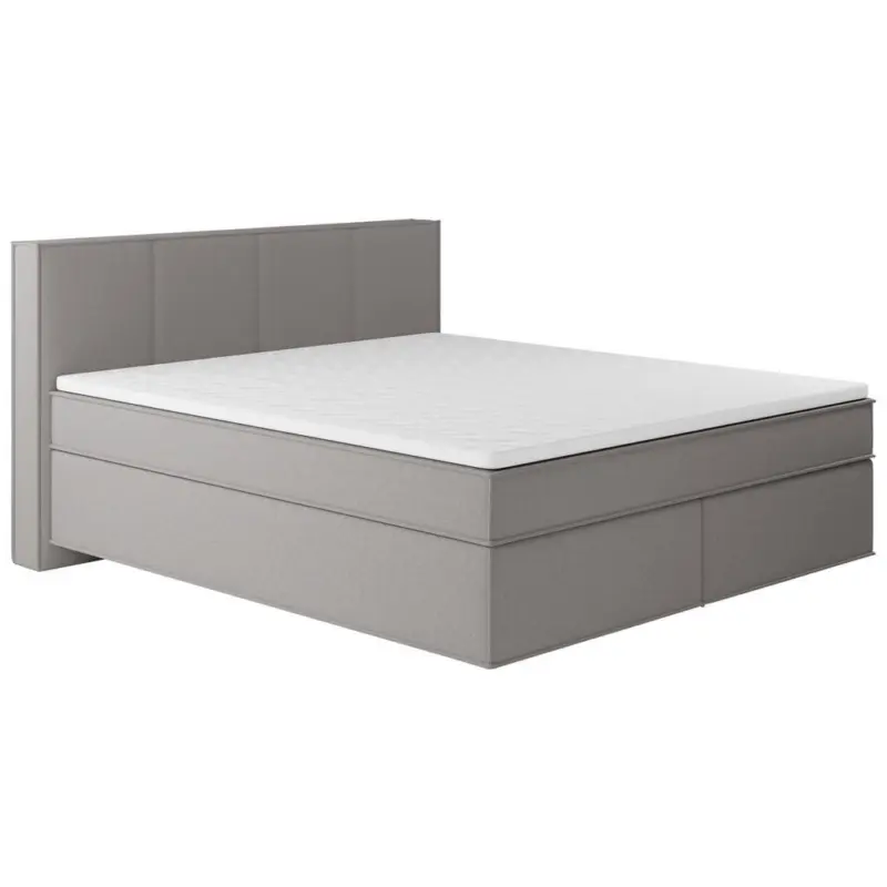 Boxspringbett Mit Topper Delia 140x200 Cm Silberfarben